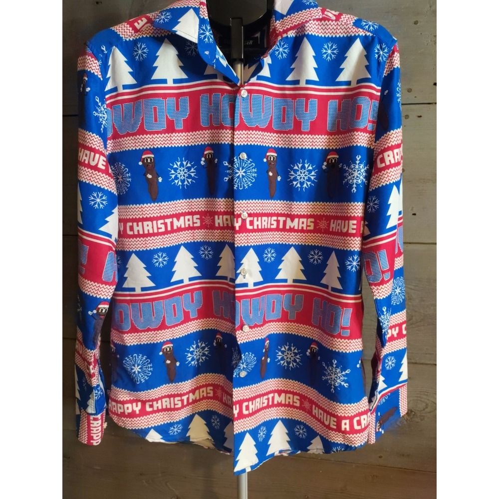 Suitmeister South Park Mr Hankey Christmas Button Down Shirt Mens Size M